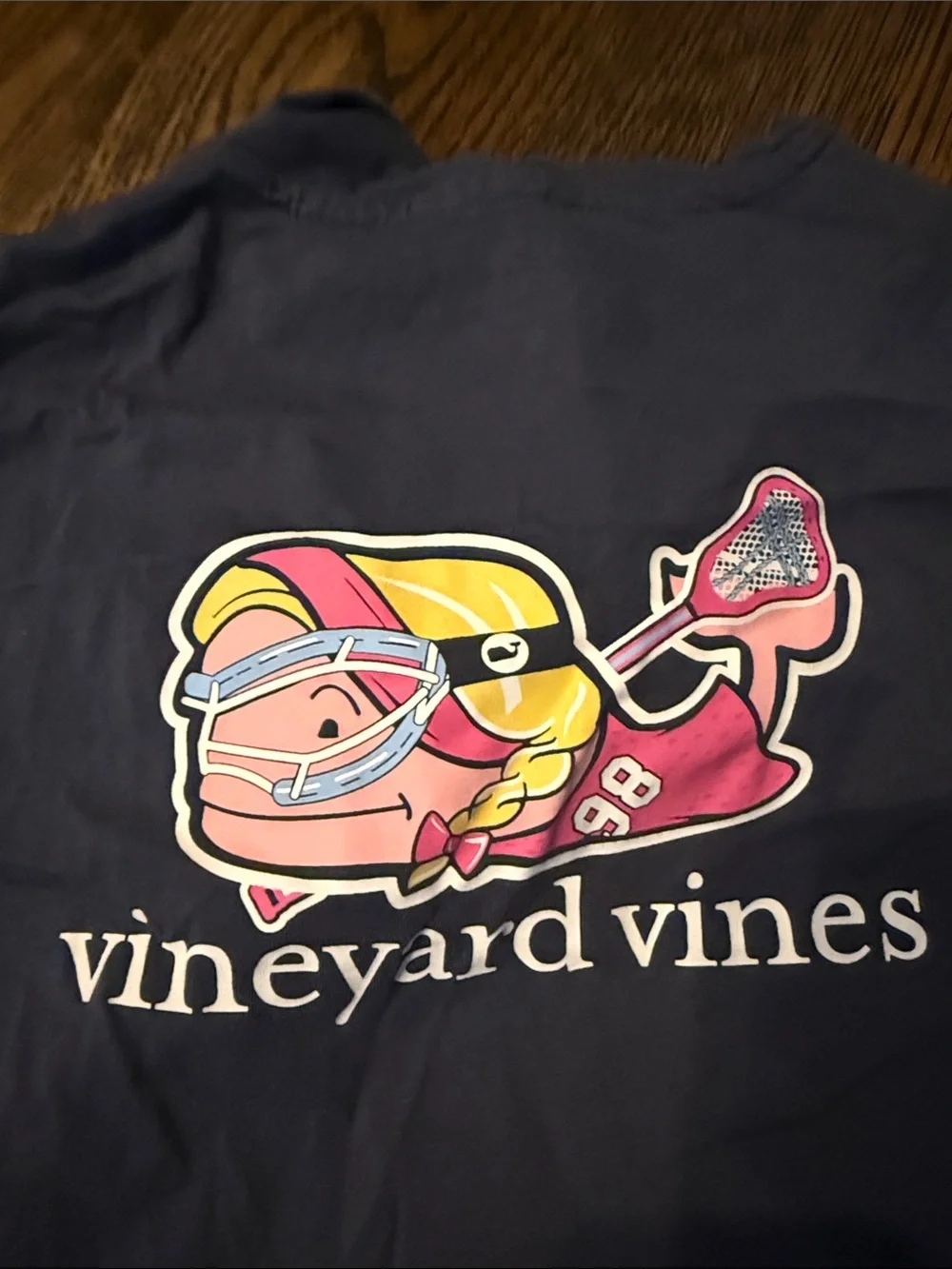 Vineyard Vines Navy Hoodie with Light Blue Lacrosse Pajama Pants